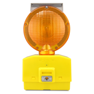 solar amber barricade light