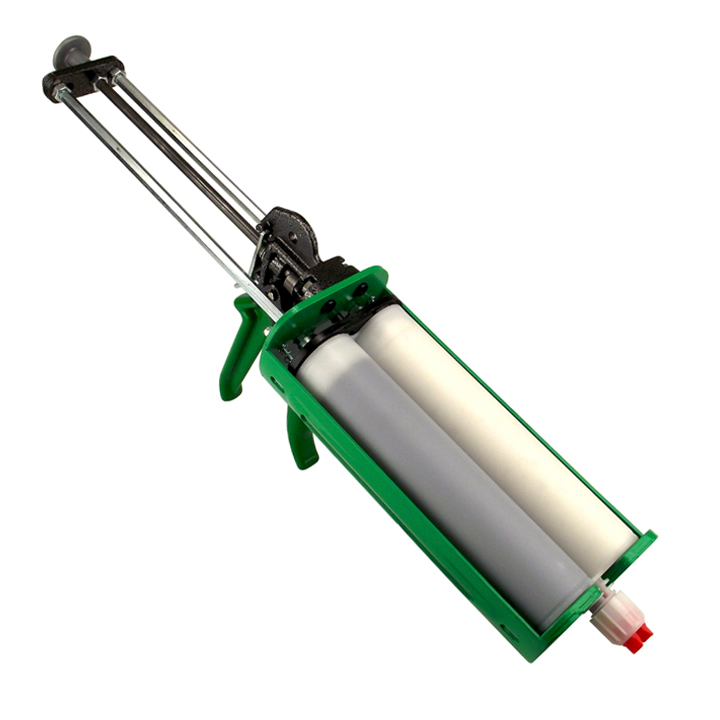 Two part cartridge gun