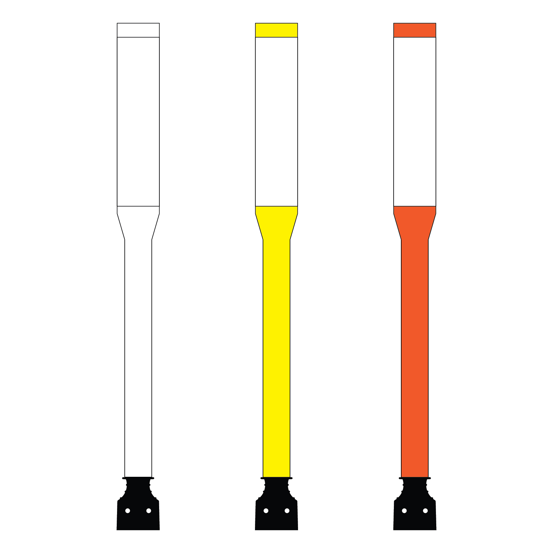 Channelflex II Post Only with UR Insert, 2.25in x 36in, Flat Top, 1-3in HIP Strip