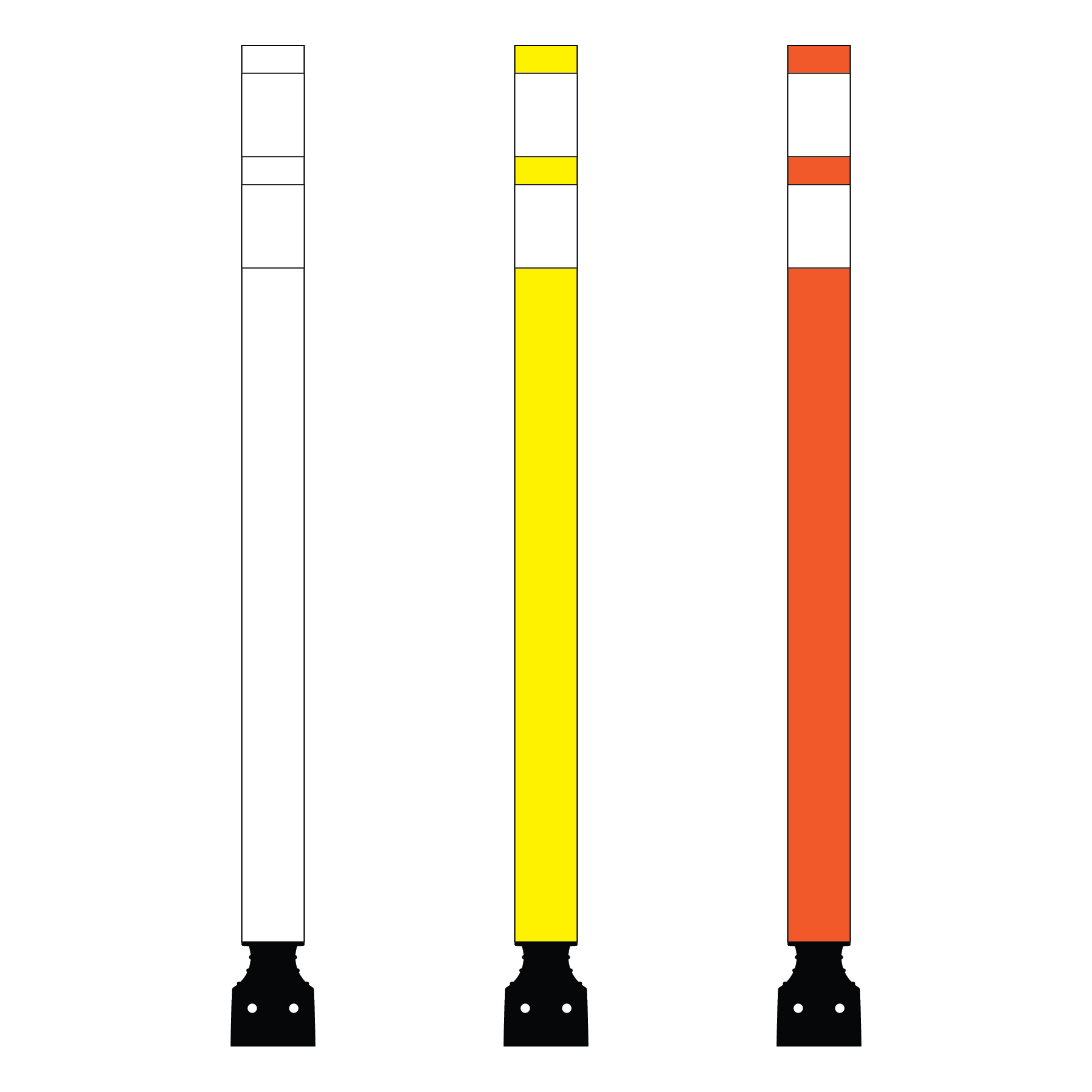 Channelflex II Post Only with UR Insert, 2.25in x 36in, Round, 2-3in HIP Bands