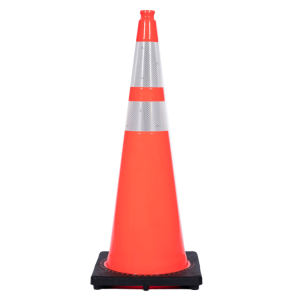 36 inch traffic cone with collars