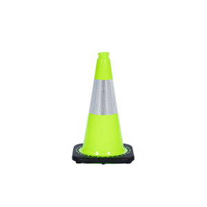 18 inch Lime Traffic cone with reflective collar