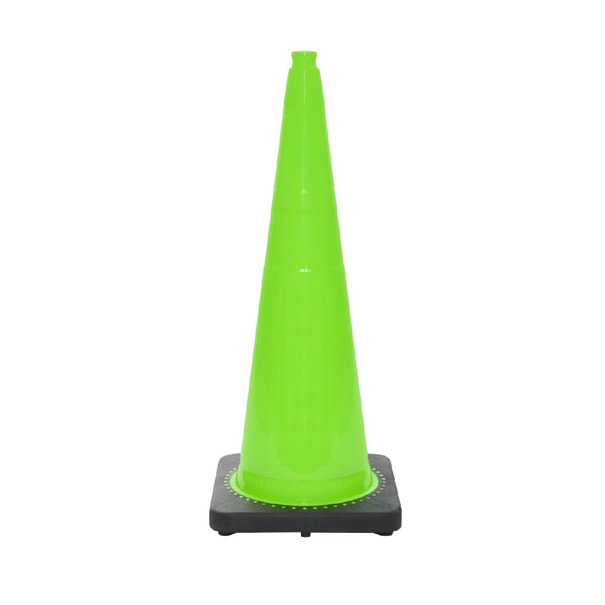 36 inch lime traffic cone