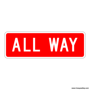 R!-4 ALL WAY Sign