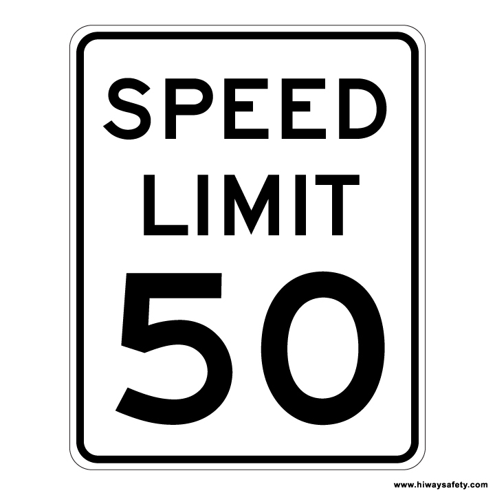 R2-1 SPEED LIMIT Sign