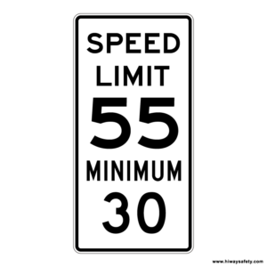 R2-4a Combined SPEED LIMIT Sign