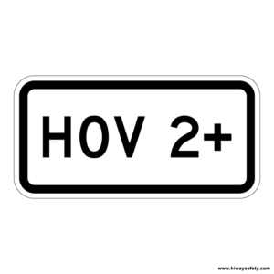 R3-5c HOV 2+ Sign