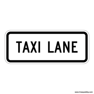 R3-5d TAXI LANE Sign