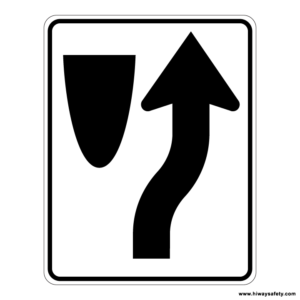 R4-7 Keep Right Symbol Sign