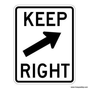 R4-7b KEEP RIGHT Sign