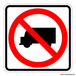 R5-2 No Trucks Symbol Sign