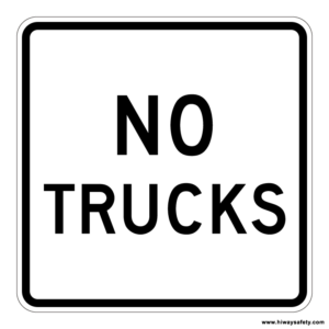R5-2a NO TRUCKS Sign