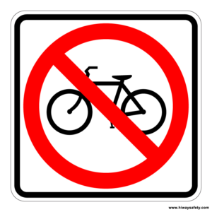 R5-6 No Bicycles Symbol Sign