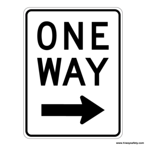 R6-2R ONE WAY Arrow Sign