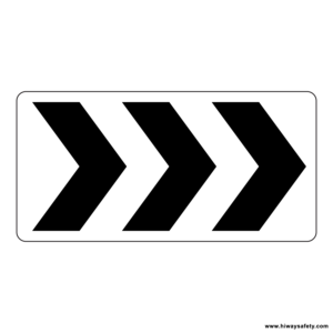 R6-4a Roundabout Directional Chevrons Sign