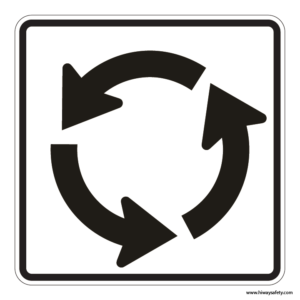 R6-5P Roundabout Plaque Sign