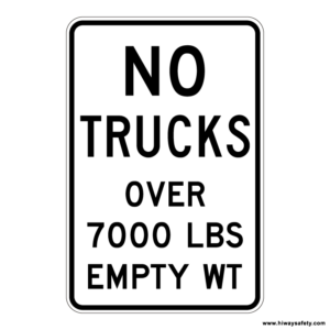 R12-3 NO TRUCKS Sign