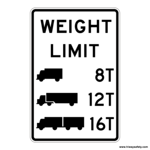R12-5 WEIGHT LIMIT Sign