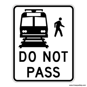 R15-5 Light Rail DO NOT PASS Sign
