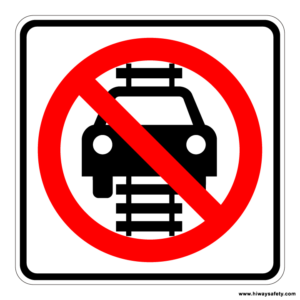R15-6 Do Not Drive On Tracks Symbol Sign
