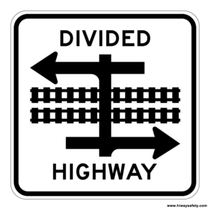 R15-7 DIVIDED HIGHWAY Sign