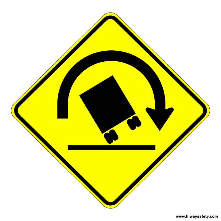 W1-13 Truck Rollover Sign