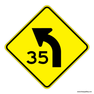W1-2aL Curve Sign