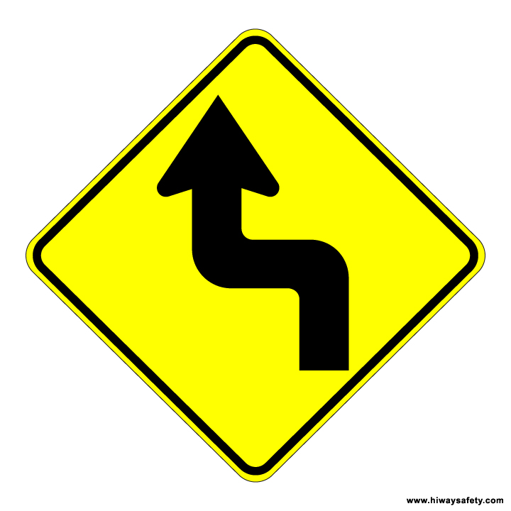 W1-3L Reverse Curve Sign