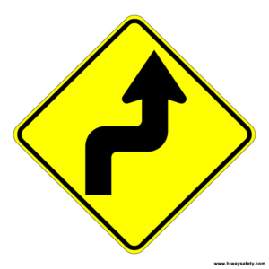 W1-3R Reverse Curve Sign
