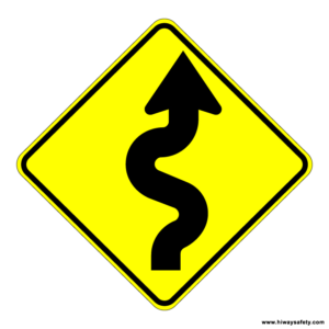W1-5R Winding Road Sign