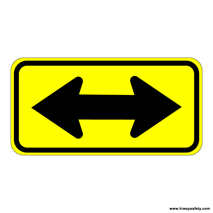 W1-7 Double Arrow Sign
