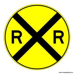 W10-1 Highway Rail Crossing Sign