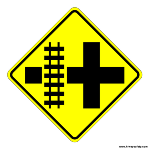 W10-2L Railroad Crossing Sign