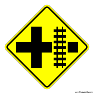 W10-2R Railway Crossing Sign