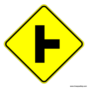 W2-2R Side Road Sign