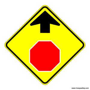 W3-1 Stop Ahead Sign