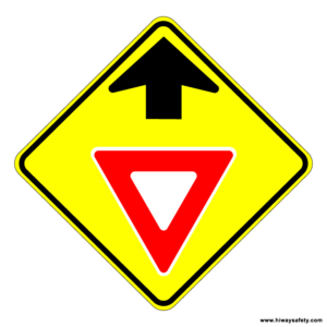W3-2 Yield Ahead Sign