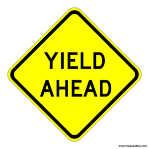 W3-2a YIELD AHEAD Sign