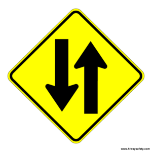 W6-3 Divided Traffic Sign