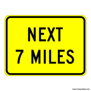 W7-3a NEXT X MILES Sign
