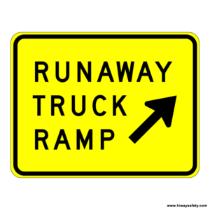 W7-4b RUNAWAY TRUCK RAMP Sign