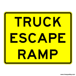 W7-4c TRUCK ESCAPE RAMP Sign