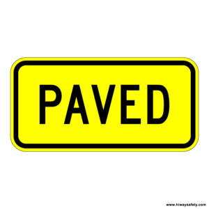 W7-4f PAVED Sign