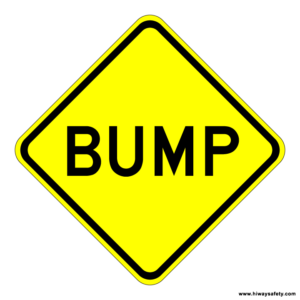 W8-1 BUMP Sign