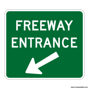 D13-#aL FREEWAY ENTRANCE Sign