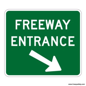 D13-3aR FREEWAY ENTRANCE Sign