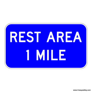 D5-1 REST AREA Distance Sign