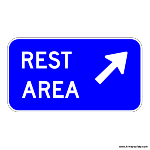 D5-2 REST AREA Exit Direction Sign