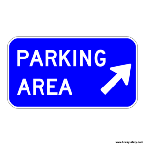 D5-4 PARKING AREA Exit Direction Sign