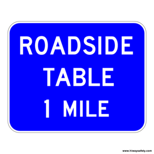 D5-5e ROADSIDE TABLE Distance Sign
